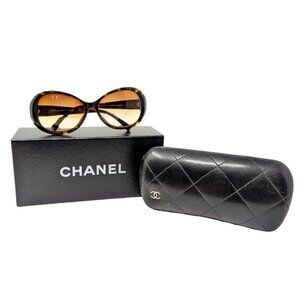 Chanel Interlocking CC Tortoiseshell Acetate Retro Y2k Sunglasses